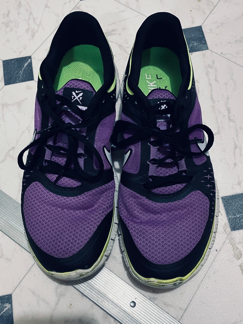 Nike - Free Runt 3 Laser Purple Volt Black Running Shows